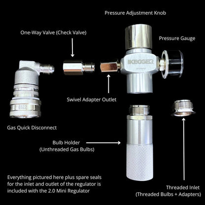 iKegger 2.0 |  Multi Gas Mini Regulator – iKegger | Mini keg systems, homebrew gear, cocktails on tap, and beer growlers