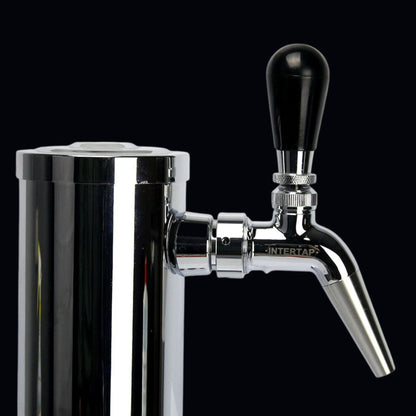 Stout Spout   To Suit Intertap (Flow Control & Chrome) - iKegger | Mini Keg & Beer Growler System