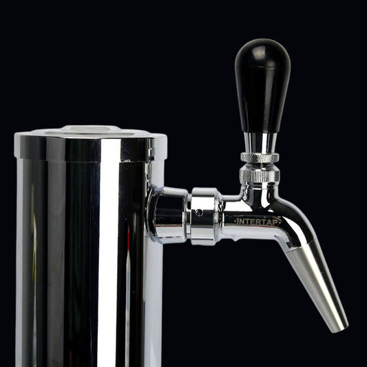 Stout Spout   To Suit Intertap (Flow Control & Chrome) - iKegger | Mini Keg & Beer Growler System