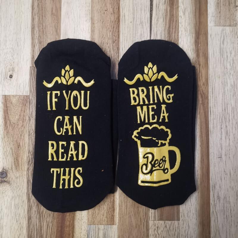 Socks "If You Can Read This Bring Me A Cold Beer" – iKegger | Mini keg systems, homebrew gear, cocktails on tap, and beer growlers